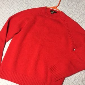 Red lambs wool sweater by J Crew